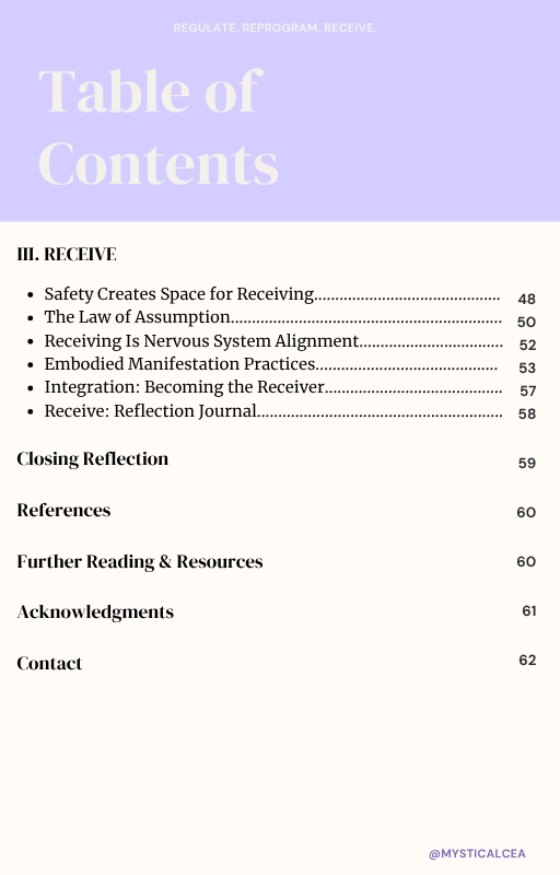 ⟡ 'Regulate. Reprogram. Receive.' Ebook ⟡