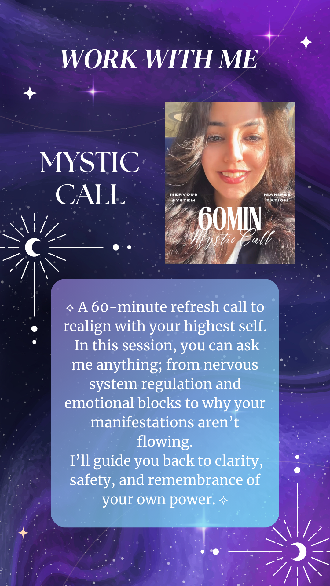 ⟡ Mystic Call: book a 60min call with me ⟡